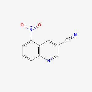 molecular formula C10H5N3O2 B12516807 5-Nitroquinoline-3-carbonitrile 