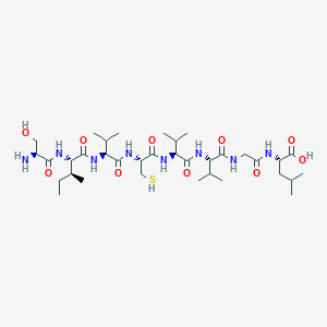molecular formula C35H64N8O10S B12516844 L-Seryl-L-isoleucyl-L-valyl-L-cysteinyl-L-valyl-L-valylglycyl-L-leucine CAS No. 651779-19-0