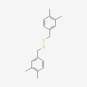 molecular formula C18H22S2 B12516879 1,1'-[Disulfanediylbis(methylene)]bis(3,4-dimethylbenzene) CAS No. 700793-85-7