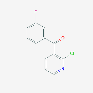 molecular formula C12H7ClFNO B12516914 Methanone, (2-chloro-3-pyridinyl)(3-fluorophenyl)- CAS No. 654059-02-6