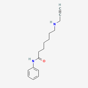 molecular formula C16H22N2O B12516930 N-Phenyl-7-[(prop-2-yn-1-yl)amino]heptanamide CAS No. 651768-01-3