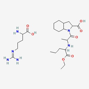 molecular formula C25H46N6O7 B12516991 Perindopril L-Arginine;Perindopril arginine salt 