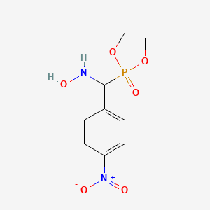 molecular formula C9H13N2O6P B12517003 Phosphonic acid, [(hydroxyamino)(4-nitrophenyl)methyl]-, dimethyl ester CAS No. 653580-19-9