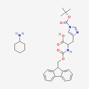 molecular formula C32H40N4O6 B12517016 Fmoc-his(tau-boc)-oh 
