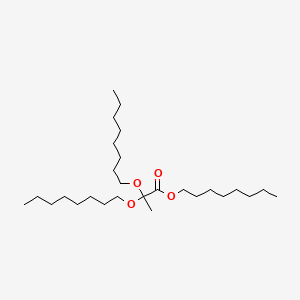 molecular formula C27H54O4 B12517047 Octyl 2,2-bis(octyloxy)propanoate CAS No. 681249-19-4