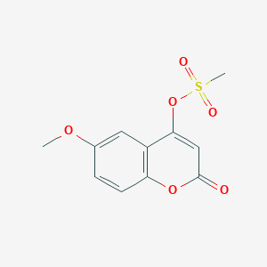 molecular formula C11H10O6S B12517078 6-Methoxy-2-oxo-2H-1-benzopyran-4-yl methanesulfonate CAS No. 820209-57-2