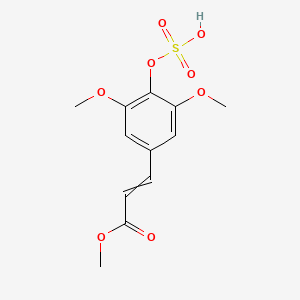 molecular formula C12H14O8S B12517087 Methyl 3-[3,5-dimethoxy-4-(sulfooxy)phenyl]prop-2-enoate CAS No. 651705-79-2