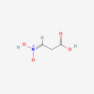 molecular formula C3H5NO4 B1251709 3-aci-Nitropropionic acid 