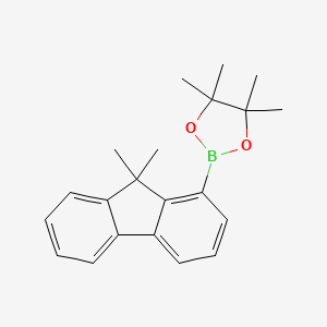 molecular formula C21H25BO2 B12517093 2-(9,9-Dimethyl-9H-fluoren-1-yl)-4,4,5,5-tetramethyl-1,3,2-dioxaborolane 