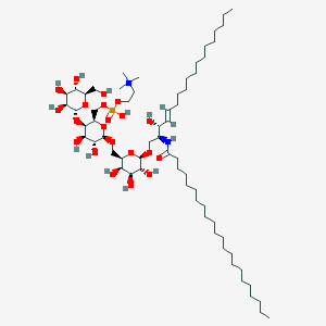 molecular formula C63H122N2O21P+ B1251710 胆碱磷酸甘露糖新神经节苷脂 