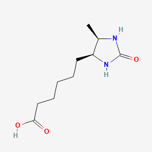 6-[(4S,5R)-5-methyl-2-oxoimidazolidin-4-yl]hexanoic acid