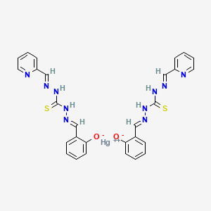 molecular formula C28H24HgN10O2S2 B1251713 Hg(II)-Pst complex CAS No. 95514-79-7