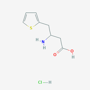 molecular formula C8H12ClNO2S B12517158 3-Amino-4-thiophen-2-ylbutanoic acid hydrochloride 