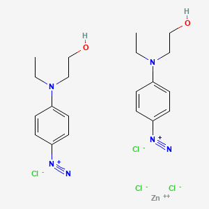 molecular formula C20H28Cl4N6O2Zn B12517211 zinc;4-[ethyl(2-hydroxyethyl)amino]benzenediazonium;tetrachloride CAS No. 14751-97-4
