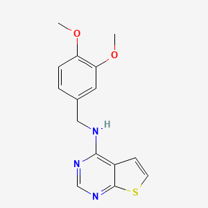 molecular formula C15H15N3O2S B12517255 N-[(3,4-dimethoxyphenyl)methyl]thieno[2,3-d]pyrimidin-4-amine CAS No. 63894-03-1