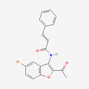 molecular formula C19H14BrNO3 B12517274 N-(2-Acetyl-5-bromo-1-benzofuran-3-yl)-3-phenylprop-2-enamide CAS No. 688757-75-7
