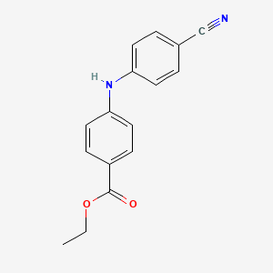 molecular formula C16H14N2O2 B12517281 Ethyl 4-(4-cyanoanilino)benzoate CAS No. 680983-41-9