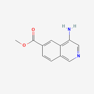 molecular formula C11H10N2O2 B12517332 Methyl 4-aminoisoquinoline-6-carboxylate 