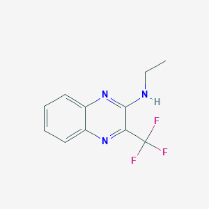 molecular formula C11H10F3N3 B12517333 N-Ethyl-3-(trifluoromethyl)quinoxalin-2-amine CAS No. 803725-51-1