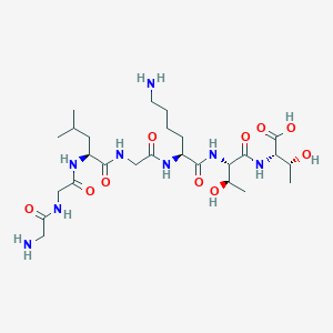 molecular formula C26H48N8O10 B12517338 Glycylglycyl-L-leucylglycyl-L-lysyl-L-threonyl-L-threonine CAS No. 684269-34-9
