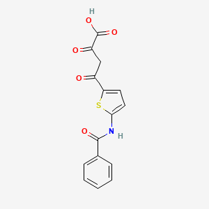 molecular formula C15H11NO5S B1251738 2,4-Dioxo-4-[5-(benzoylamino)-2-thienyl]butanoic acid 