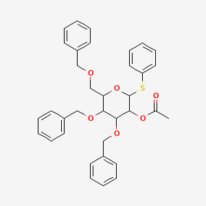 molecular formula C35H36O6S B12517391 Phenyl 2-O-acetyl-3,4,6-tri-O-benzyl-1-thio-b-D-galactopyranoside 