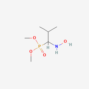 molecular formula C6H16NO4P B12517393 Phosphonic acid, [1-(hydroxyamino)-2-methylpropyl]-, dimethyl ester CAS No. 653580-15-5