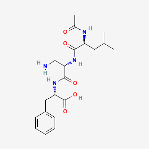 molecular formula C20H30N4O5 B12517401 N-Acetyl-L-leucyl-3-amino-L-alanyl-L-phenylalanine CAS No. 654670-88-9