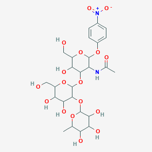 molecular formula C26H38N2O17 B12517454 N-[4-[4,5-dihydroxy-6-(hydroxymethyl)-3-(3,4,5-trihydroxy-6-methyloxan-2-yl)oxyoxan-2-yl]oxy-5-hydroxy-6-(hydroxymethyl)-2-(4-nitrophenoxy)oxan-3-yl]acetamide 