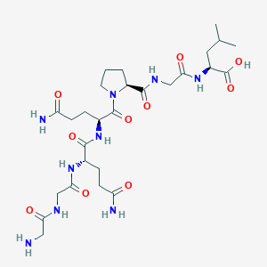 molecular formula C27H45N9O10 B12517468 Glycylglycyl-L-glutaminyl-L-glutaminyl-L-prolylglycyl-L-leucine CAS No. 742068-53-7