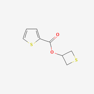 molecular formula C8H8O2S2 B12517488 Thietan-3-yl thiophene-2-carboxylate CAS No. 697783-46-3