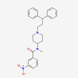 molecular formula C28H31N3O3 B12517508 N-[1-(3,3-Diphenylpropyl)piperidin-4-yl]-N-methyl-3-nitrobenzamide CAS No. 821007-57-2