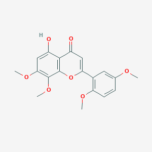 molecular formula C19H18O7 B1251753 5-Hydroxy-7,8,2',5'tetramethoxyflavone 