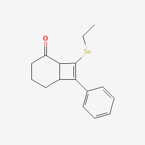 molecular formula C16H18OSe B12517561 Bicyclo[4.2.0]oct-7-en-2-one, 8-(ethylseleno)-7-phenyl- CAS No. 820963-18-6