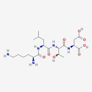 molecular formula C20H37N5O8 B12517609 L-Aspartic acid, L-lysyl-L-leucyl-L-threonyl- CAS No. 652977-15-6