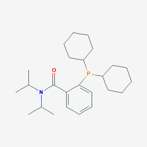 molecular formula C25H40NOP B12517622 Benzamide, 2-(dicyclohexylphosphino)-N,N-bis(1-methylethyl)- CAS No. 680218-51-3