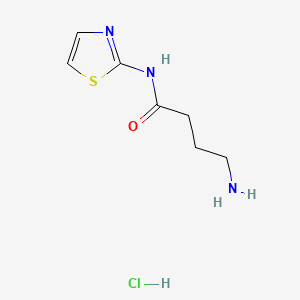 molecular formula C7H12ClN3OS B12517704 4-Amino-N-(thiazol-2-yl)butanamide hydrochloride 