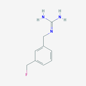 molecular formula C9H12FN3 B12517707 N''-{[3-(Fluoromethyl)phenyl]methyl}guanidine CAS No. 655251-07-3