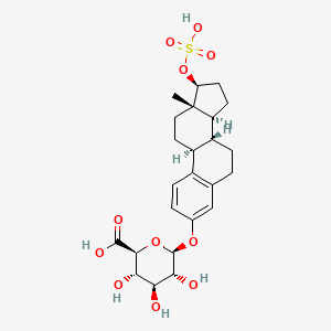 molecular formula C24H32O11S B1251775 17beta-Estradiol-3-(beta-D-glucuronide) 17-sulfate 