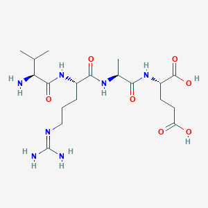 molecular formula C19H35N7O7 B12517775 L-Valyl-N~5~-(diaminomethylidene)-L-ornithyl-L-alanyl-L-glutamic acid CAS No. 798540-84-8