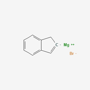 molecular formula C9H7BrMg B12517805 magnesium;1,2-dihydroinden-2-ide;bromide CAS No. 664327-47-3