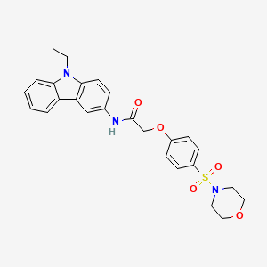 molecular formula C26H27N3O5S B12517855 N-(9-Ethyl-9H-carbazol-3-yl)-2-(4-(morpholinosulfonyl)phenoxy)acetamide 