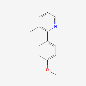 molecular formula C13H13NO B12517920 2-(4-Methoxyphenyl)-3-methylpyridine 