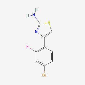molecular formula C9H6BrFN2S B12517945 4-(4-Bromo-2-fluorophenyl)thiazol-2-amine 
