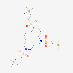 molecular formula C26H61N3O6S3Si3 B12517963 1,5,9-Triazacyclotetradecane, 1,5,9-tris[[2-(trimethylsilyl)ethyl]sulfonyl]- CAS No. 652130-82-0