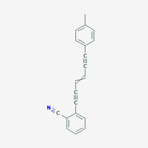 molecular formula C20H13N B12518014 Benzonitrile, 2-[6-(4-methylphenyl)-3-hexene-1,5-diynyl]- CAS No. 685830-40-4
