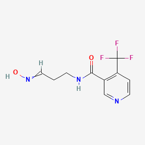 molecular formula C10H10F3N3O2 B12518033 N-[3-(Hydroxyimino)propyl]-4-(trifluoromethyl)pyridine-3-carboxamide CAS No. 652152-95-9