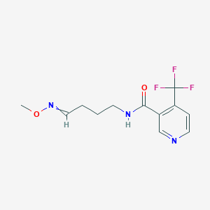 molecular formula C12H14F3N3O2 B12518122 N-[4-(Methoxyimino)butyl]-4-(trifluoromethyl)pyridine-3-carboxamide CAS No. 652153-00-9