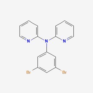 molecular formula C16H11Br2N3 B12518186 N-(3,5-Dibromophenyl)-N-(pyridin-2-yl)pyridin-2-amine CAS No. 684243-07-0