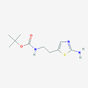 molecular formula C10H17N3O2S B12518197 Tert-butyl [2-(2-amino-1,3-thiazol-5-yl)ethyl]carbamate CAS No. 820231-00-3